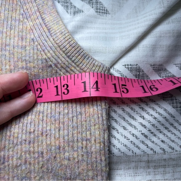 ON 34th Women’s Ribbed Knit Midi Sweater Dress Beige Multicolor casual Size S - Picture 8 of 10